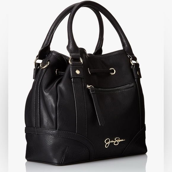 Jessica Simpson Black Erica Drawstring Bag - Picture 2 of 9